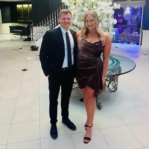 Lulus Holiday Taupe Velvet Mini Dress